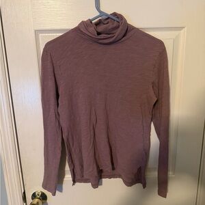 Madewell purple Long Sleeve Turtleneck Top